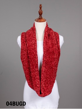 Super Soft Chenille Feeling Ribbed Loop Scarf